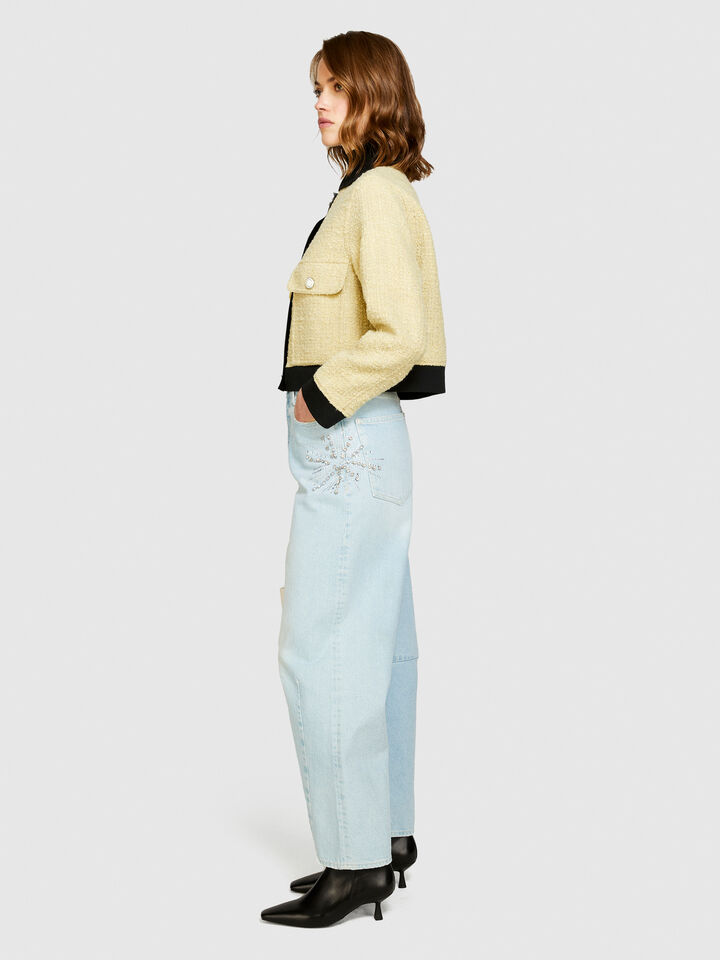 Barrel fit jeans with embroidery - women's carrot fit jeans - Light Blue | Sisley image number 2